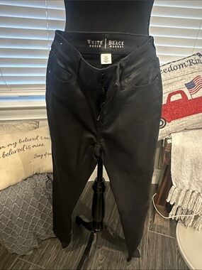 White House Black Market Black High-Rise Straight Pants